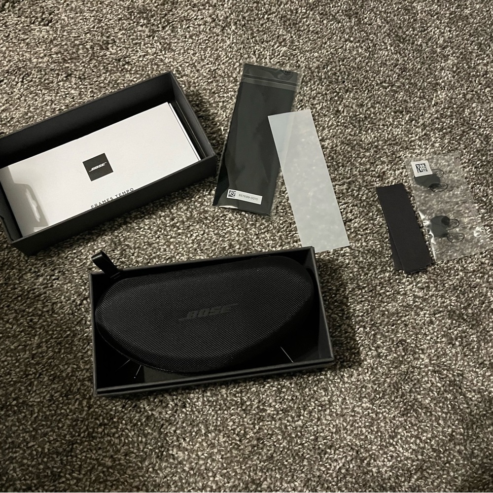 Bose Black Sunglasses with Accessories